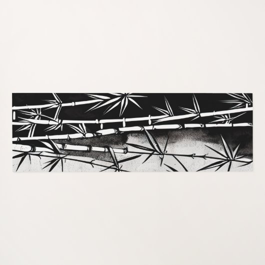 Gepersonaliseerd zwart en wit modern Bamboo Yogamat (Achterkant (horizontaal))