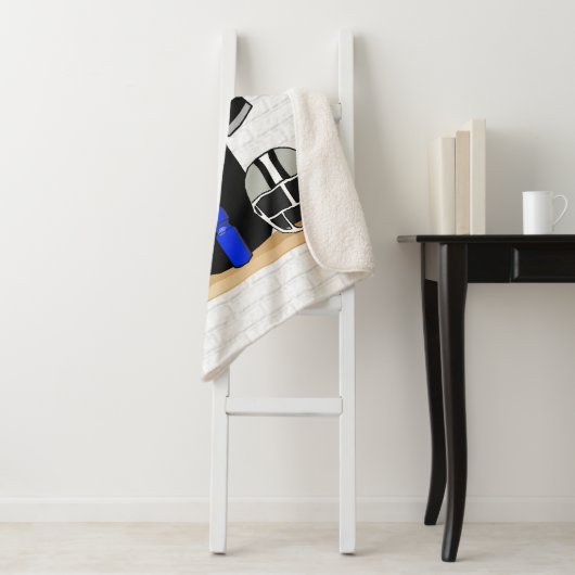 Gepersonaliseerd zwart en zilver grijs Football Je Sherpa Deken (In situ)