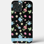 Gepersonaliseerd Zwart Fruit patroon Aangepaste Na Case-Mate iPhone Case (Achterkant)