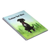 Gepersonaliseerd zwart, geweldig daan notitieboek (Rechterzijde)