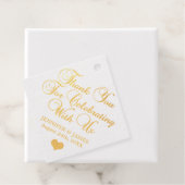 Gepersonaliseerd zwart goud dank je huwelijk bedankjes labels (Met doos)