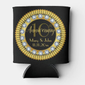 Gepersonaliseerd zwart goud Royal Jubileum Luxe Blikjeskoeler (Voorkant)