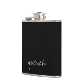 Gepersonaliseerd zwart heupfles (Links)