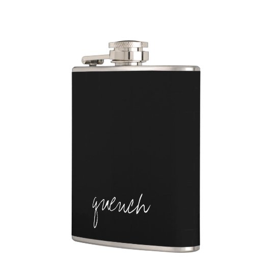 Gepersonaliseerd zwart heupfles (Links)