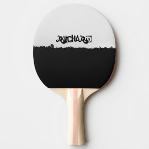 Gepersonaliseerd zwart in de schaduw tafeltennisbatje
