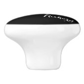Gepersonaliseerd zwart keramische knop (Zijkant)