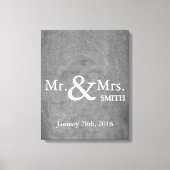 Gepersonaliseerd zwart krijtbord bruiloft gastenbo canvas afdruk (Voorkant)