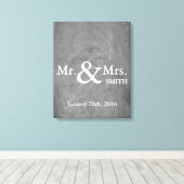 Gepersonaliseerd zwart krijtbord bruiloft gastenbo canvas afdruk (Insitu (Houten vloer))