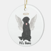Gepersonaliseerd zwart laboratorium Bereavement Keramisch Ornament (Links)
