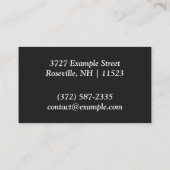 Gepersonaliseerd "zwart leder" (Amerikaans) Visitekaartje (Achterkant)