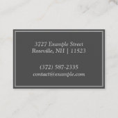 Gepersonaliseerd "zwart leder" (GB/euro) Visitekaartje (Achterkant)