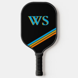 Gepersonaliseerd zwart leder pickleball paddle