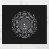Gepersonaliseerd zwart Lp vinyl Bier Etiket (Enkel label)