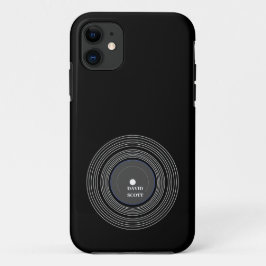 Gepersonaliseerd zwart Lp vinyl Case-Mate iPhone Case
