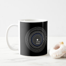 Gepersonaliseerd zwart Lp vinyl Koffiemok