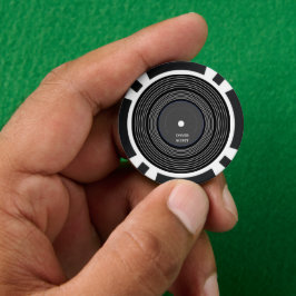 Gepersonaliseerd zwart Lp vinyl Poker Chips