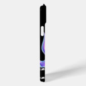 Gepersonaliseerd zwart met 3D Paarse vlammen & chr Case-Mate iPhone Case (Achterkant / Rechts)