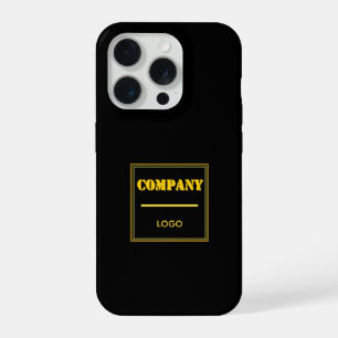 Gepersonaliseerd Zwart Modern Aangepast Bedrijfs iPhone 15 Pro Case