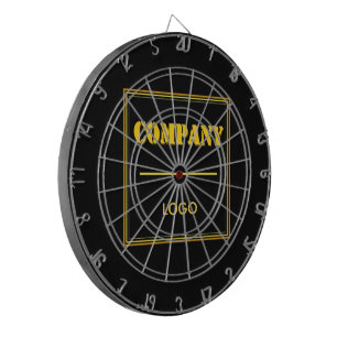 Gepersonaliseerd zwart modern maatwerkbedrijf dartbord