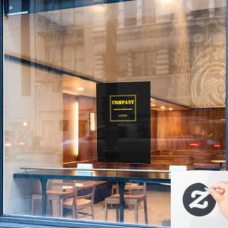 Gepersonaliseerd zwart modern maatwerkbedrijf raamsticker