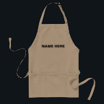 Gepersonaliseerd zwart modern vet naam tekst monog standaard schort<br><div class="desc">Gepersonaliseerde zwarte moderne vetgedrukte naam tekst monogram Adult Schort. Verkrijgbaar in verschillende kleuren, maten en stijlopties. Een eenvoudig, elegant ontwerp. Zeer geschikt voor koks, koks, aardewerk, keramiek, ambachten, werk, keuken, bakken, bbq, grill, en ook bedrijven en winkels, enz</div>