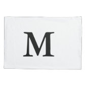 Gepersonaliseerd zwart monogram zwart, matig, mini kussensloop (Achterkant)