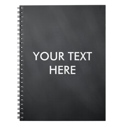 Gepersonaliseerd zwart monogrammed-karton notitieboek (Voorkant)