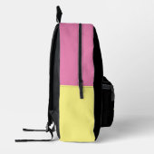 Gepersonaliseerd zwart monogrammed Modern Bedrukte Rugzak (Links)