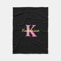 Gepersonaliseerd zwart monogrammed Modern