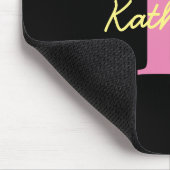 Gepersonaliseerd zwart monogrammed Modern Muismat (Hoek)