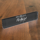 Gepersonaliseerd zwart naambordje (Zijkant)