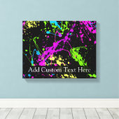 Gepersonaliseerd zwart/neonplatform canvas afdruk (Insitu (Houten vloer))