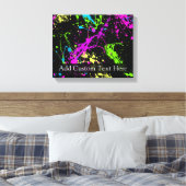 Gepersonaliseerd zwart/neonplatform canvas afdruk (Insitu (Slaapkamer))