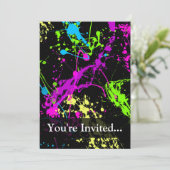 Gepersonaliseerd zwart/neonplatform kaart (Staand voorkant)