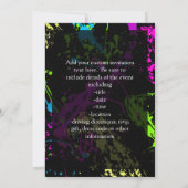 Gepersonaliseerd zwart/neonplatform kaart (Achterkant)