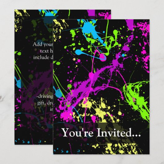 Gepersonaliseerd zwart/neonplatform kaart (Voorkant / Achterkant)