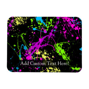 Gepersonaliseerd zwart/neonplatform magneet