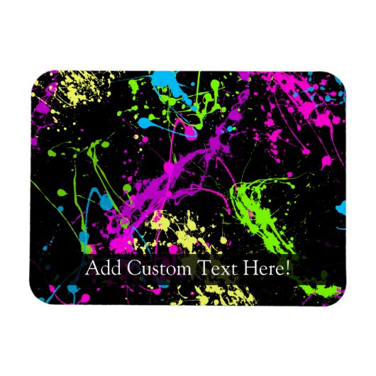 Gepersonaliseerd zwart/neonplatform magneet (Horizontaal)