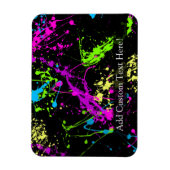 Gepersonaliseerd zwart/neonplatform magneet (Verticaal)