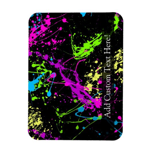 Gepersonaliseerd zwart/neonplatform magneet (Verticaal)