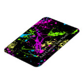 Gepersonaliseerd zwart/neonplatform magneet (Linkerzijde)