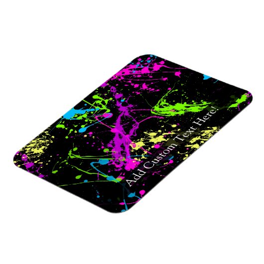 Gepersonaliseerd zwart/neonplatform magneet (Linkerzijde)