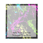 Gepersonaliseerd zwart/neonplatform notitieblok (Voorkant)