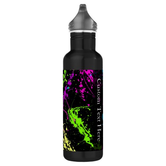 Gepersonaliseerd zwart/neonplatform waterfles  (Rechts)