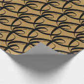 Gepersonaliseerd zwart samenhorigheidssymbool op g cadeaupapier (Hoek)