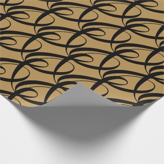 Gepersonaliseerd zwart samenhorigheidssymbool op g cadeaupapier (Hoek)