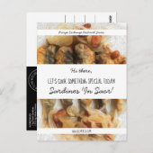 Gepersonaliseerd Zwart Script Wit Modern Recept Briefkaart (Voorkant / Achterkant)