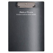 Gepersonaliseerd zwart steenkoolmetaal klembord (Voorkant)