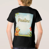 Gepersonaliseerd zwart t shirt voor kinderen (Achterkant)