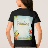 Gepersonaliseerd zwart t shirt voor kinderen (Achterkant)
